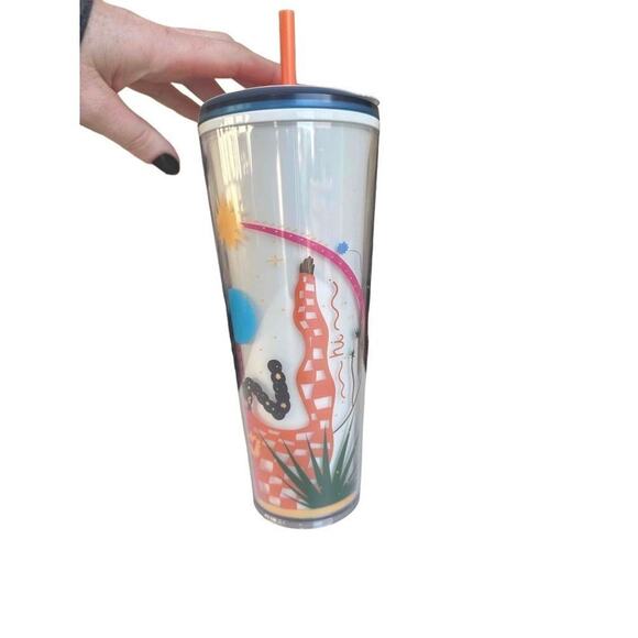 NWT Starbucks Manuela Guillen Sun Topper Venti Tumbler Multicolor Size 24oz - Picture 3 of 5
